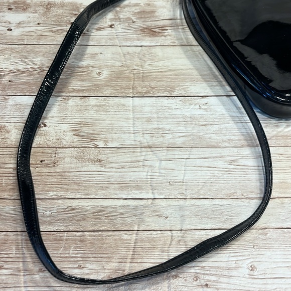 Ferragamo Salvatore Ferragamo Black Patent Leather Mini Shoulder Bag Clutch - Picture 13 of 16